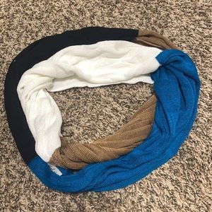 Multi colored infinity scarf